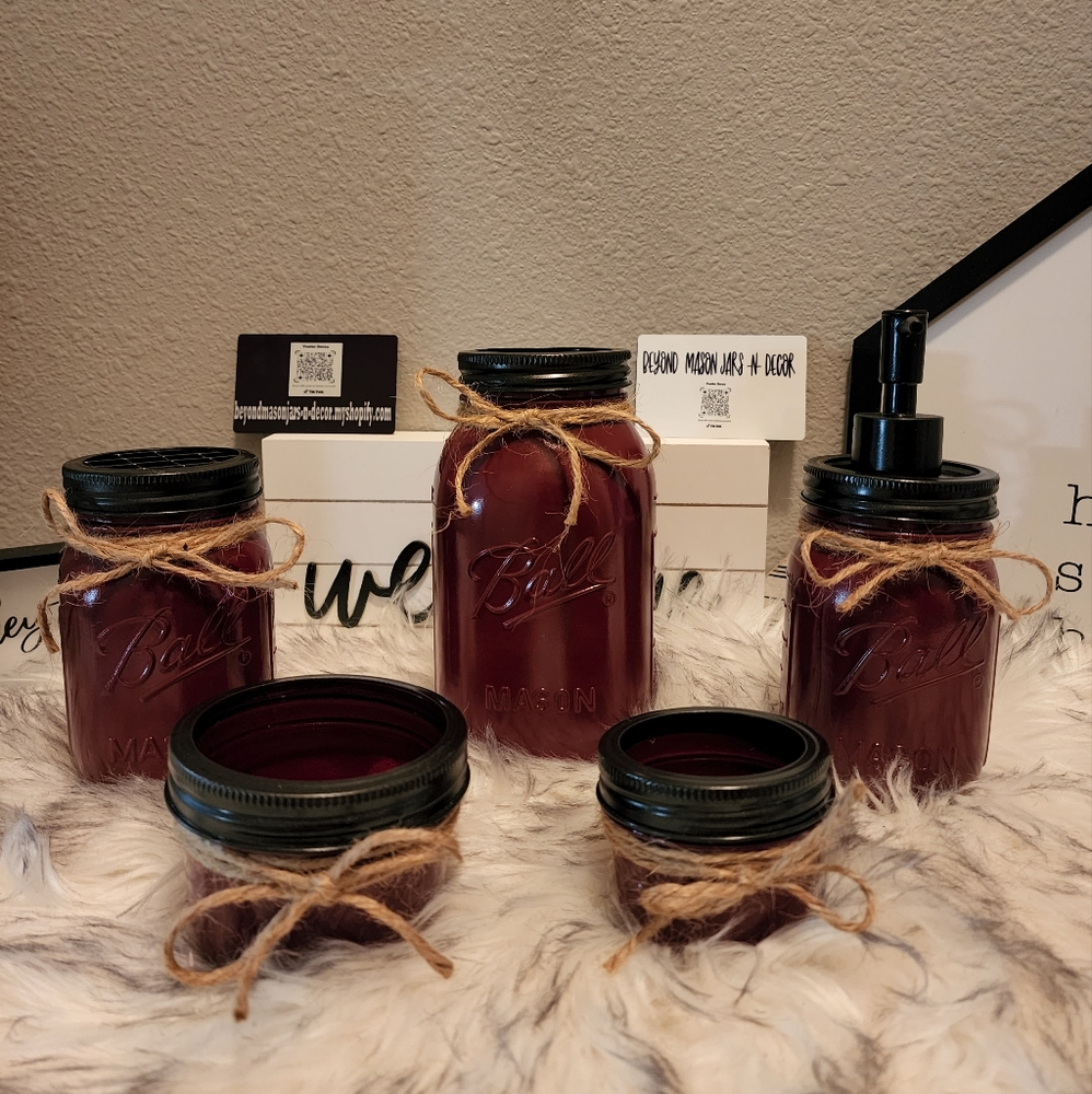 New Bathroom mason jar decor